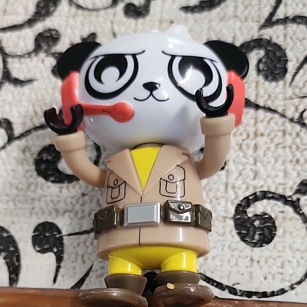 Panda Toy Figure with Headset